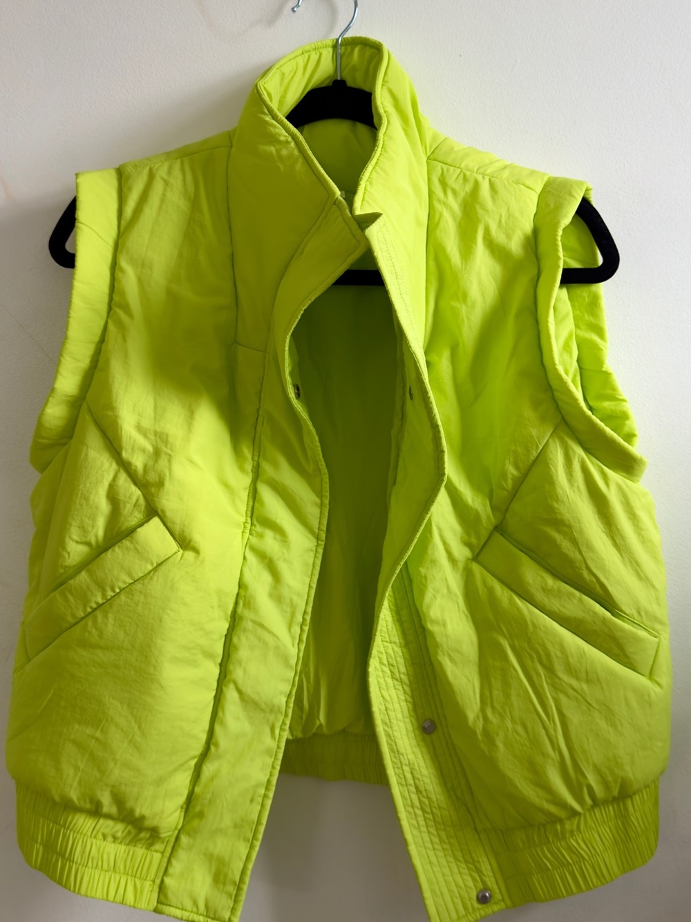 Neon Lime Quilted Sleeveless Vest